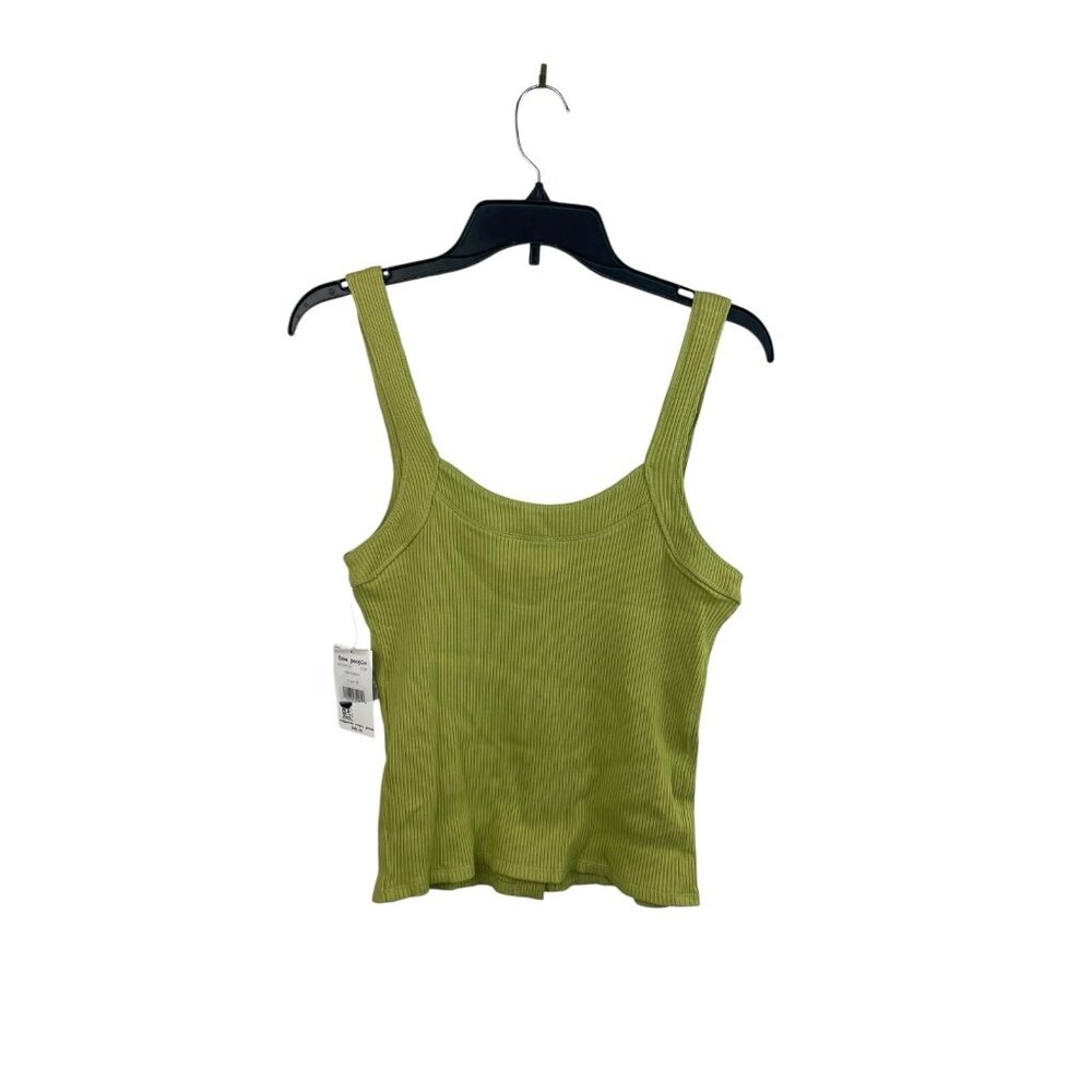 Free People Olive Green Ribbed Button-Front Tank - Picture 5 of 5